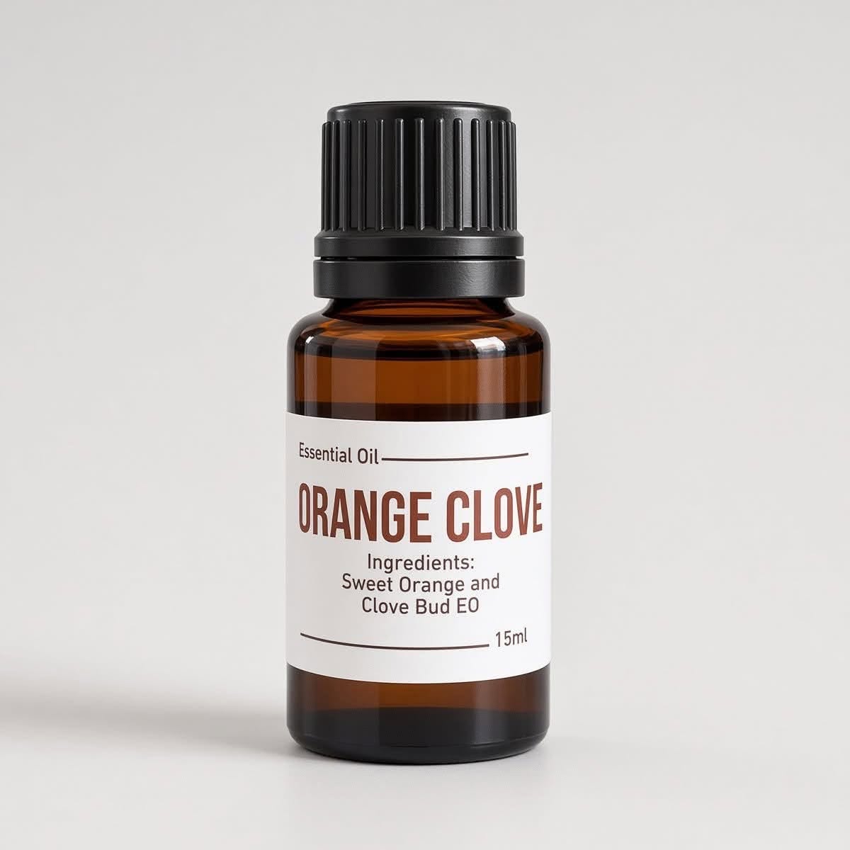 Allabout orange clove essential oil blend in a 15 mL bottle